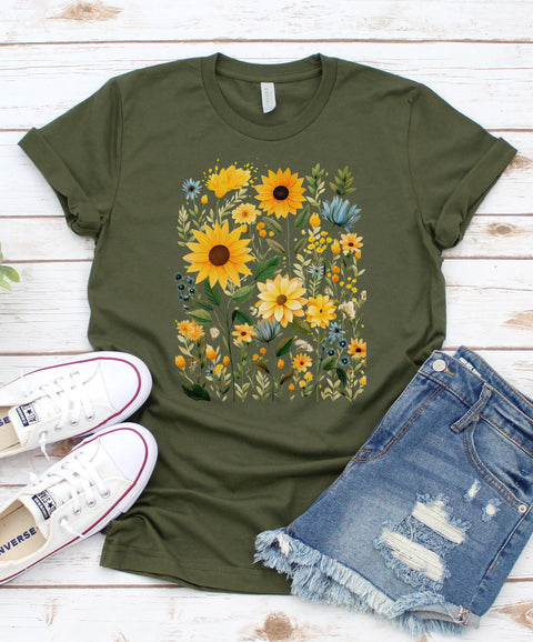 Summer Sunflowers Graphic Tee